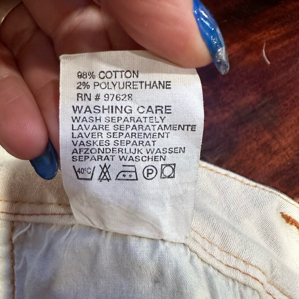 VINTAGE PEPE JEANS LONDON GARMENT DETAILS WOMENS CROP JEAN JE SIZE 28 BLUE - Picture 11 of 12